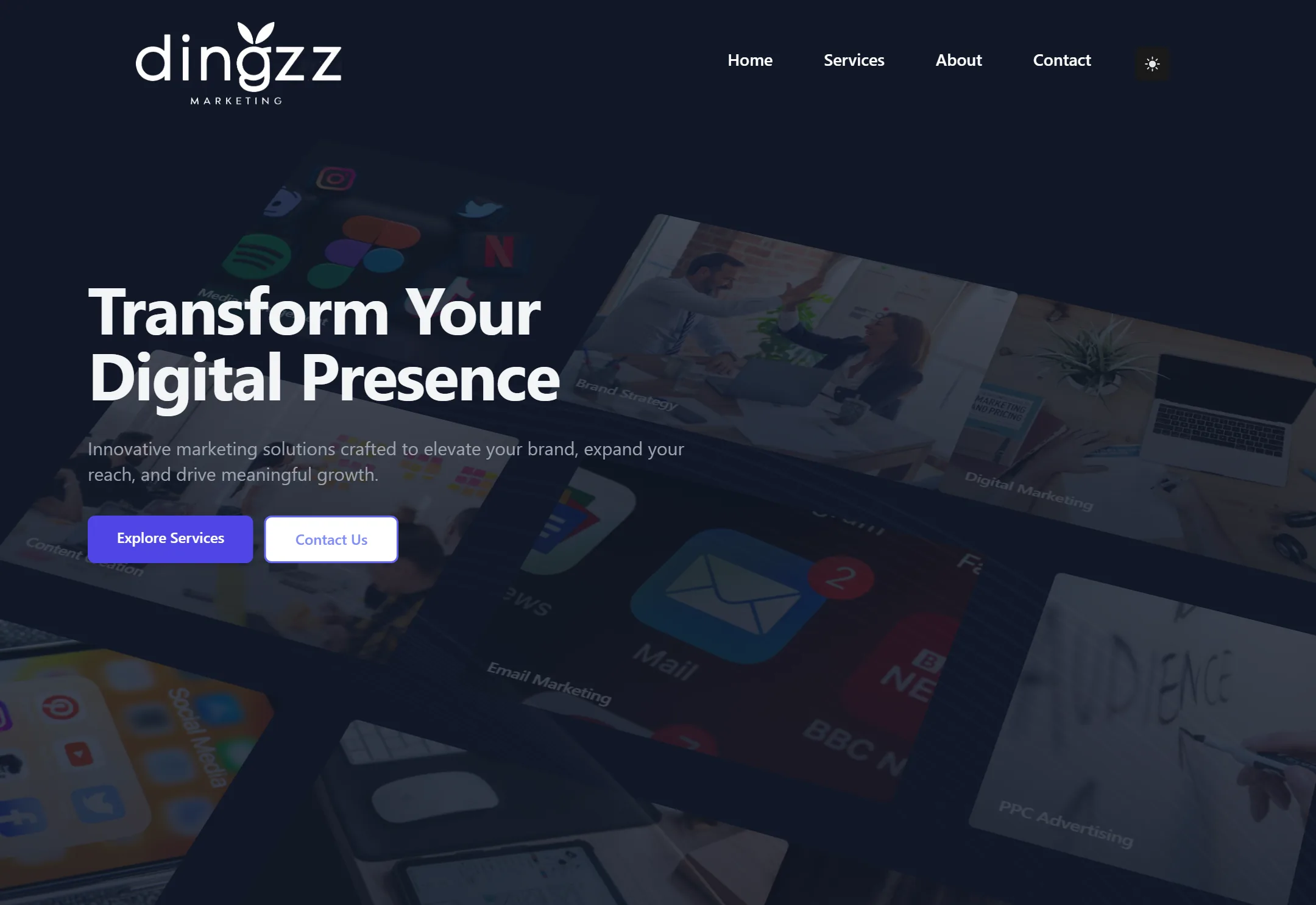 Dingzz Marketing website